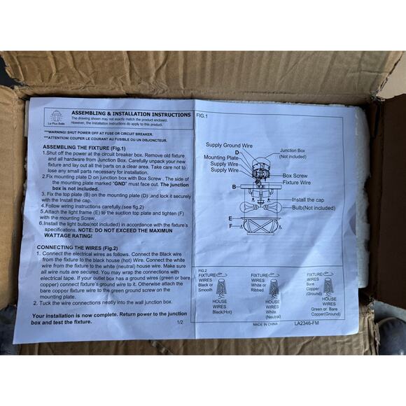 Laplusbelle Motion Sensor Ceiling Light Fixture Outdoor Flush Mount Manual Dusk - Picture 8 of 8